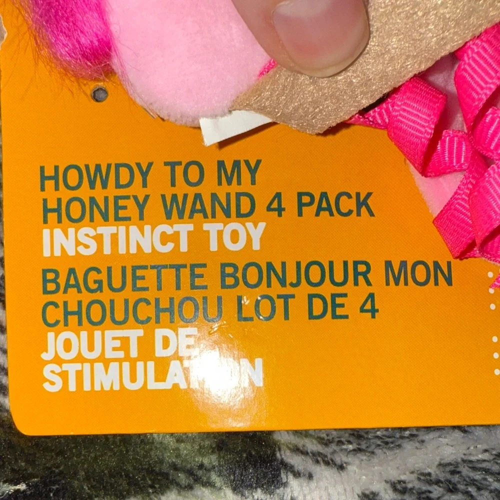Our Pets Howdy to Honey Wand 4pk Cat Instinct Toy Valentines Day
